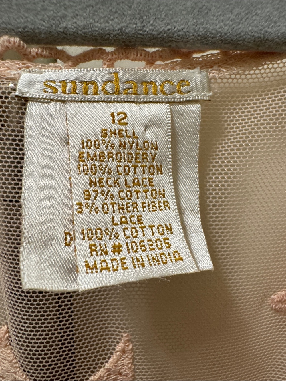 Sundance Blush Peach Lace Midi Dress - Picture 5 of 7